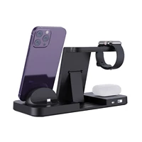 6 in 1 Foldable Fast Wireless Charging Station Wireless Charger Stand Fast Magnetic Charging Stand Dock for  Devices 3