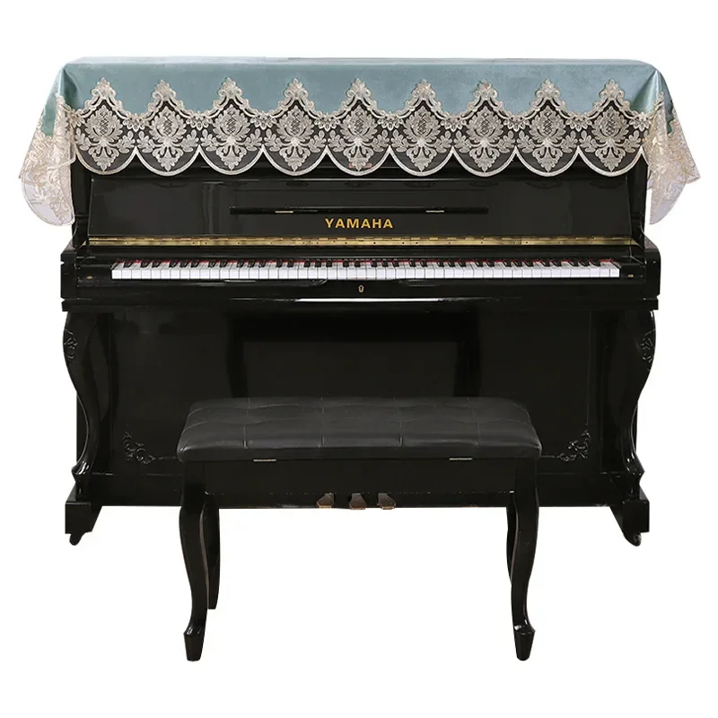 85cm*220cm European style lace piano cover embroidery cover towel half dustproof electronic organ protective