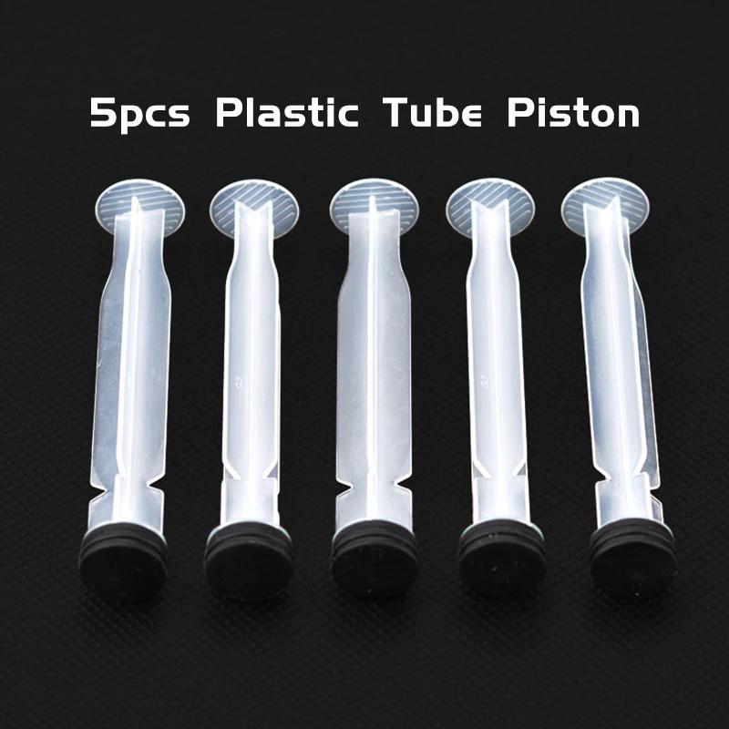 5/10Pcs Syringe Push Rod Plastic Tube Piston For 10cc Tube Solder Flux Paste Welding UV Tube Mechanic Soldering Repair Tool rma 223 10cc bga tin solder paste flux needle tip syringe no clean flux grease for phone smd pga pcb welding soldering tool