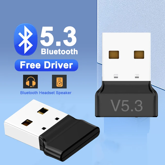 Adaptateur USB Bluetooth 5.3 sans fil, récepteur, émetteur, dongle USB,  haute vitesse, adapté pour PC, ordinateur portable, 5.3