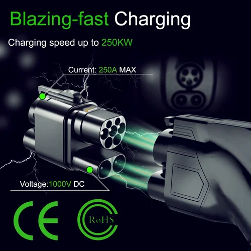 GUWIEYG DC + AC CCS2 충전기, CCS1 EV CCS2-CCS1 전기 자동차 충전기, DC 고속 EV 충전 어댑터 2