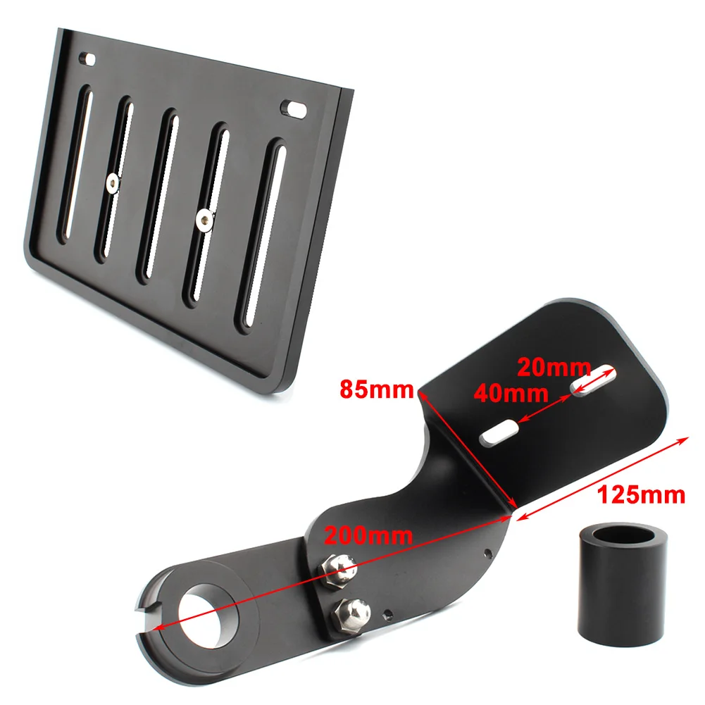 

Black Motorcycle Side Mount License Plate Bracket Holder Kit For Harley Softail Fat Boy Breakout Dyna Street Bob 2018-2022