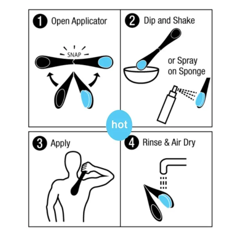Long Handle Bath Sponge Back Scrubber Bathing Tool Skin Clean Body Exfoliating Back Scrubber Brush Lotion Applicator Tool 1pc
