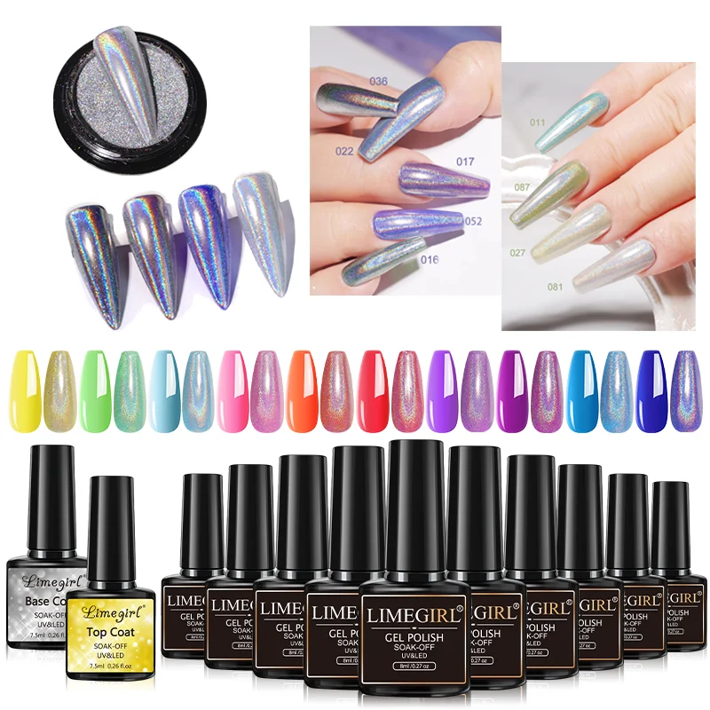 

Limegirl Gel Nail Polish Set Semi-Permanent Hybrid Gel Varnish Absorbable UV Lamp for Manicure Nail Art Gel Polish Set