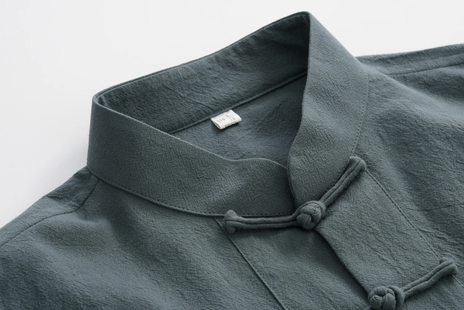 Men Chinese Style Shirt Cotton Comfy Loose Long Sleeve Button Up Kung Fu Pockets Traditional Tang Suit Tai Chi