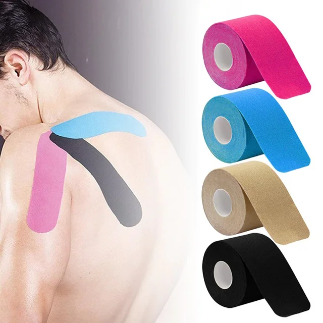Sports Kinesio Tape Muscle Kinesiology Elastic Knee Pain Relief Strain Patch Athletic Recovery Stickers Fitness Bandages