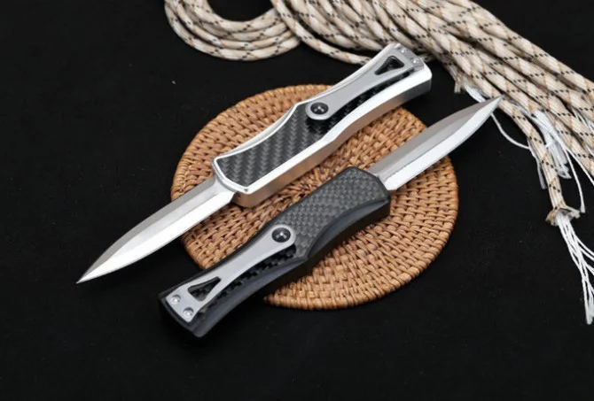 

Micro OTF Tech Knife Goddess Angela Series 3K Carbon Fiber + Space Aluminum Handle Outdoor Camping Self Defense Pocket Knife