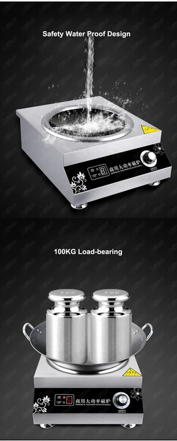 AplusBuy 3500W Commercial Induction Cooktop Electric Stove Burner Rapid Heating Stainless Steel