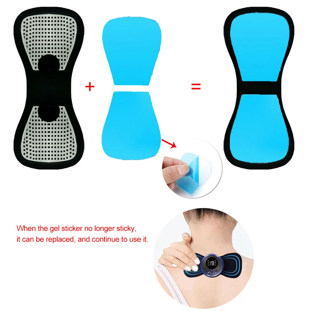 Electrode Pads Muscle Stimulator Neck Massager Gel Pads for EMS Neck Massager Replaceable Muscle Massager Sticker Gels Muscle Stimulator Sticker Physiotherapy Accessories