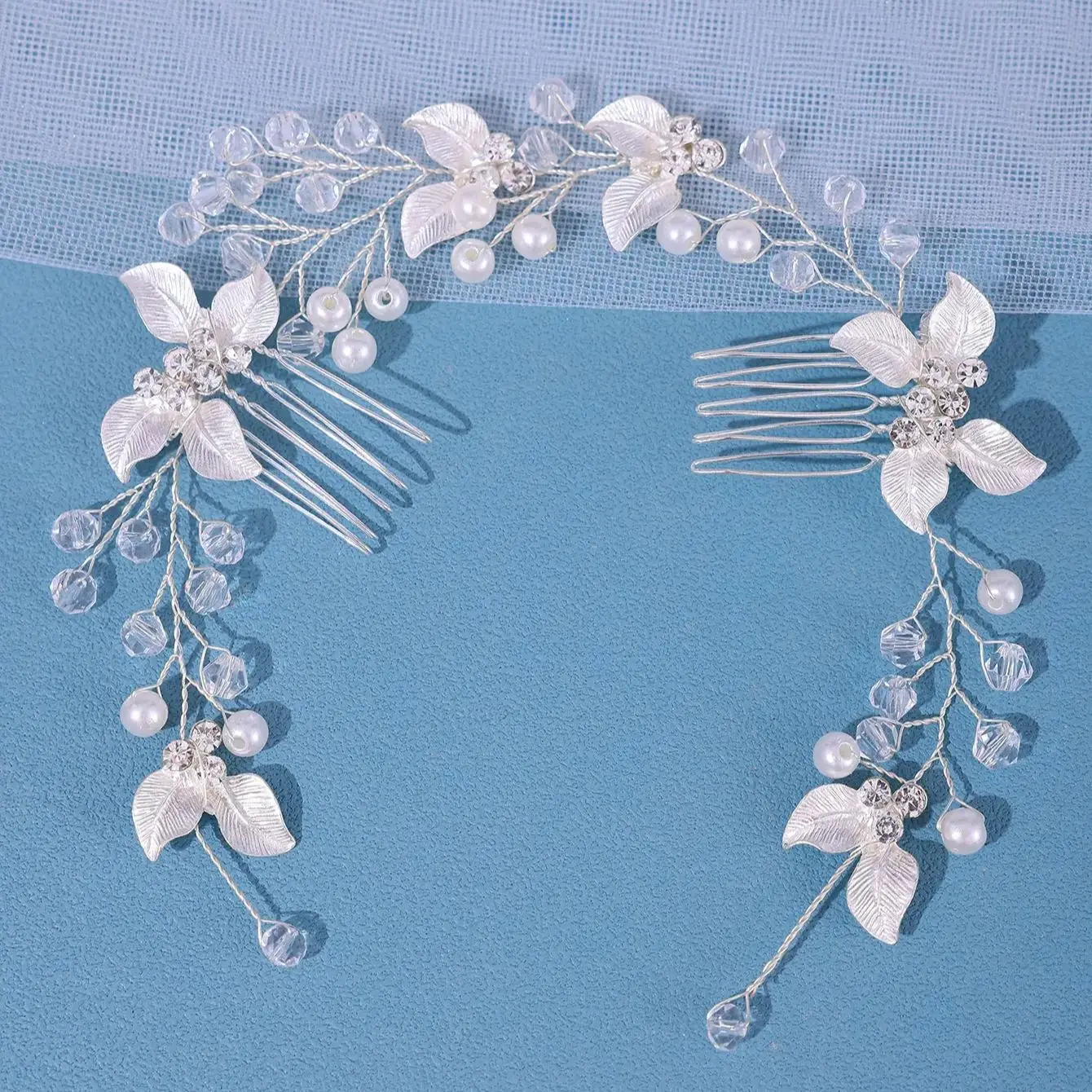 Women Flower Comb Headwear Wedding Hair Accessories Fashion Shaped Bride Insert Hair Clip Jewelry Fashion Headwears