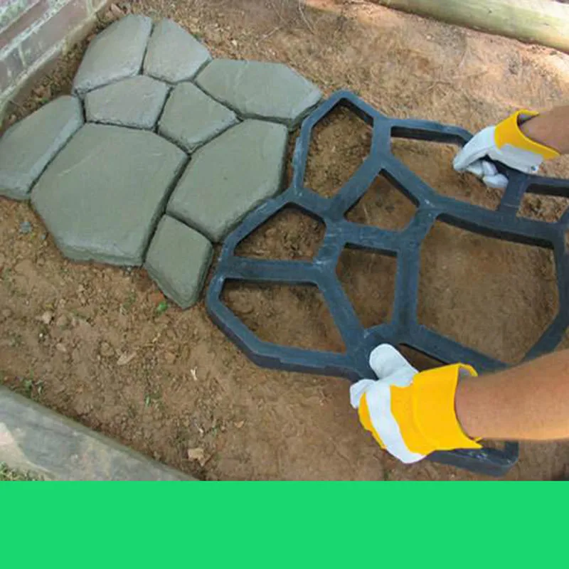 Reusable Concrete Cement Brick Design Road Mold Manufacturing Diy Paving Mold Home Garden Soil Concrete Path 1pcs