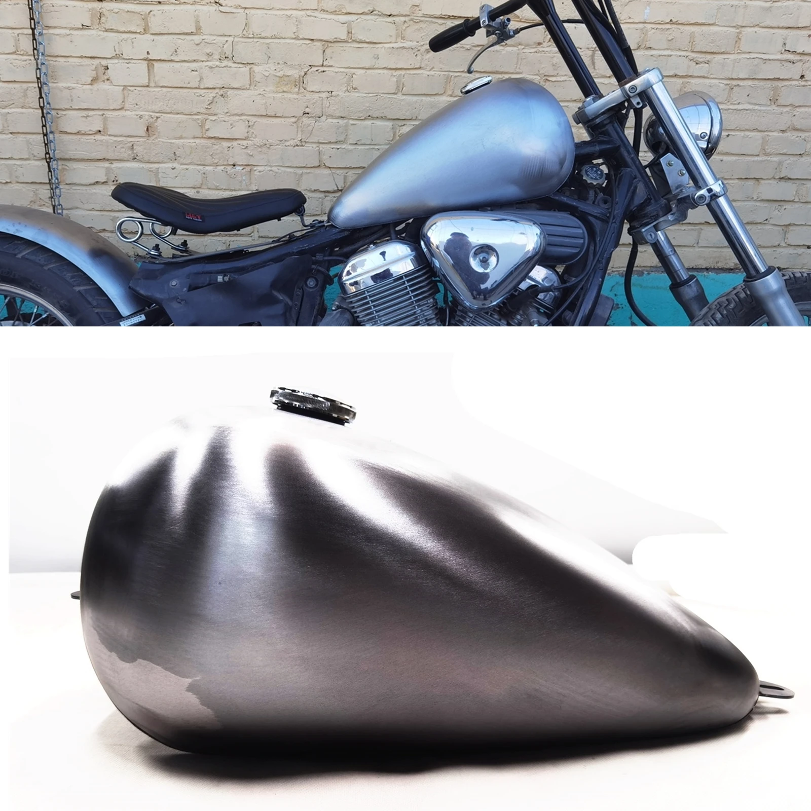 Motorrad Vintage Kraftstoff Tank Gas Retro Benzin Tank für Honda VLX STEED  400 600 VLX600 VLX400 STEED400 STEED600 Schatten VT600 - AliExpress