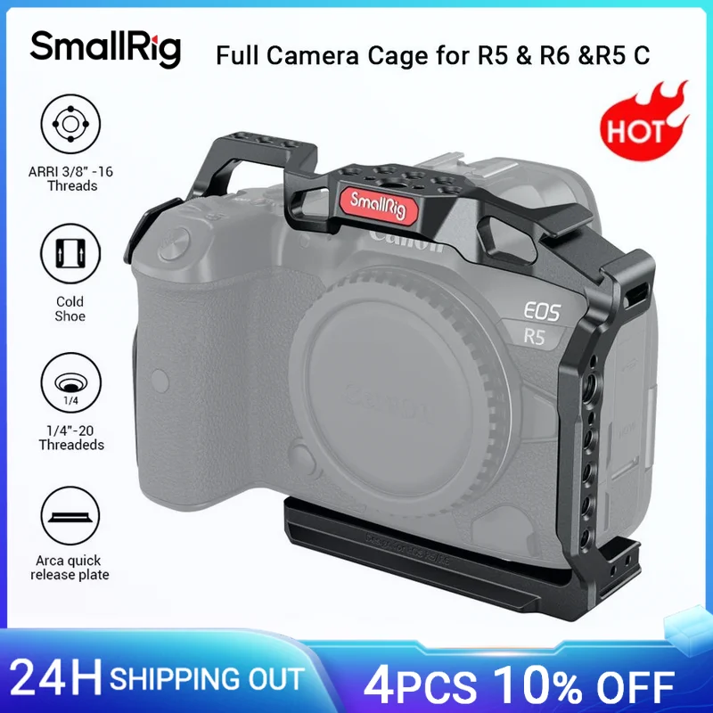 Smallrig R5/R5 C/R6 esetben camer Kalitka számára Kanonok Éósz R–5 / R6 / R–5 C DSRL Fúrótorony vel Meghűlés cipők számára Filmgyártás videó lövöldözős -2982B