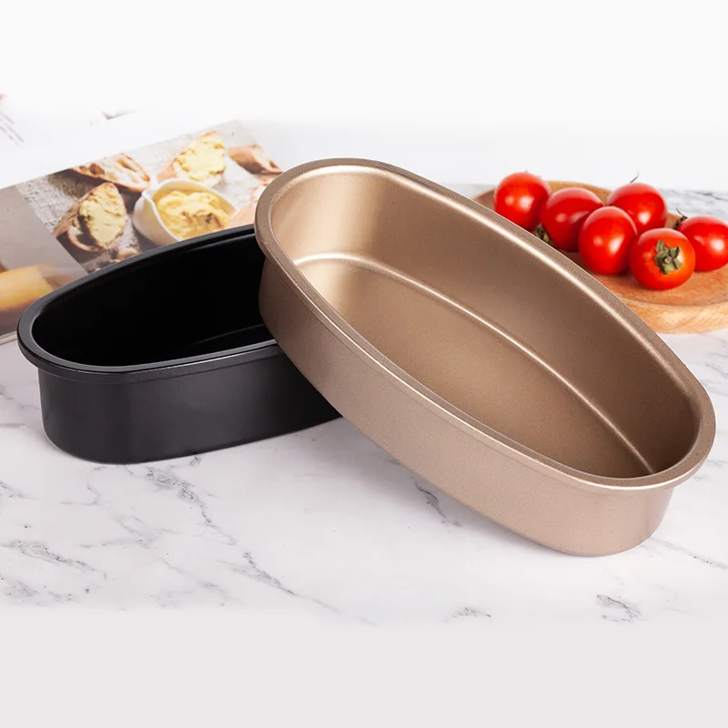 1PC Oval Nonstick Pans Carbon Steel Cake Mold Cheesecake Bread Loaf Pan Baking Mould Pie Tin Tray Bakeware Tool Accessories