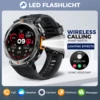 LaNikar KE3 Bluetooth Call Smart Watch Men Full Touch Screen Health Monitor Clock With Flashlight Men SmartWatch For ios Android 1