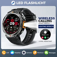 LaNikar KE3 Bluetooth Call Smart Watch Men Full Touch Screen Health Monitor Clock With Flashlight Men SmartWatch For ios Android 1
