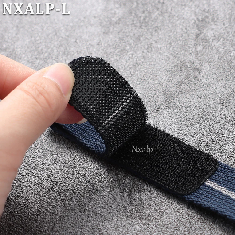 Durable Nylon Military-Style Waterproof Watch Band with Hook and Loop Fastener