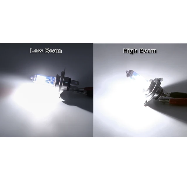 전조등h4 H4 램프 12V 할로겐 전구 자동차 헤드라이트 전구 H4 55w 100w 전구 2 개 6000k, 자동차 헤드라이트 H4 할로겐 액세서리