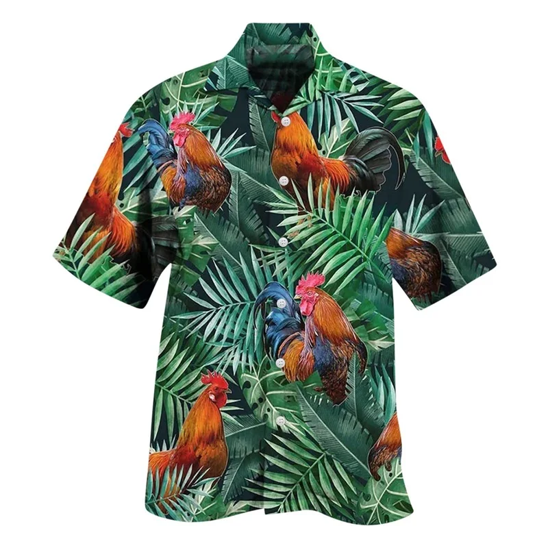 thumbnail image 1 of Camisas y blusas con estampado digital de animales para hombre, camisas casuales de manga corta a la moda para fiestas, playa, sueltas, para hombre, 1 of 4