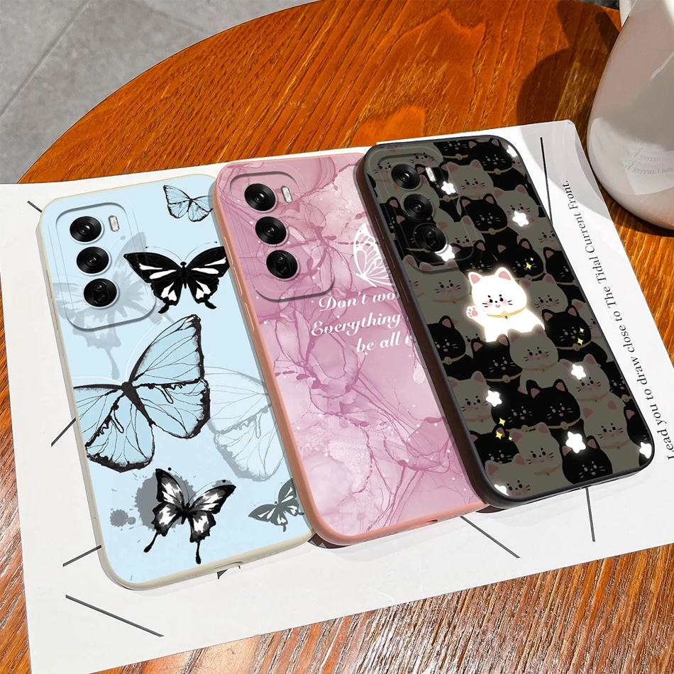 Tulips Cute Cat Soft Silicone Phone Case with Camera Protector