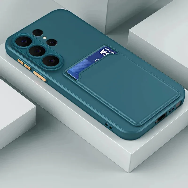 Liquid Silicone Wallet Card Holder Phone Case Cover