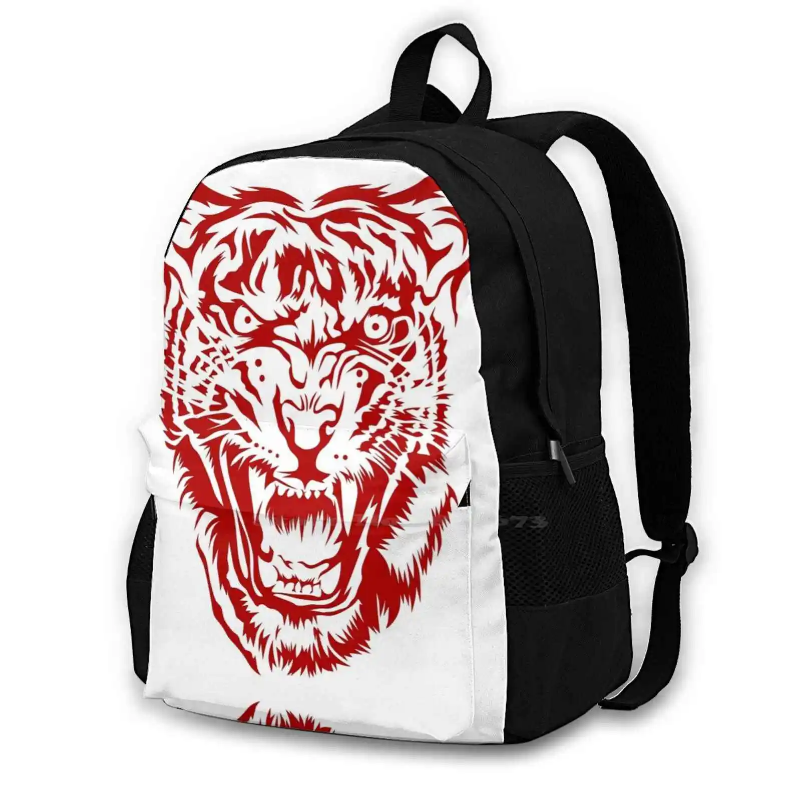 

Школьные ранцы с изображением головы красного тигра, дорожный рюкзак для ноутбука, тигре-Тигре, румяна, животное-Тигре