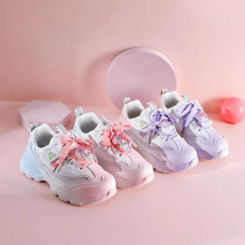 

Sanrio Kawaii Kuromi My Melody Cute Cartoon Mesh Breathable Kids Sneakers Spring Anime Girl Heart Girls Casual Shoes Gift