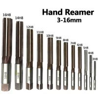 3-16mm HSS Hand Reamer Set Precision H8 9SiCr Straight-shank Chucking Engineering Milling Cutter Tool 1