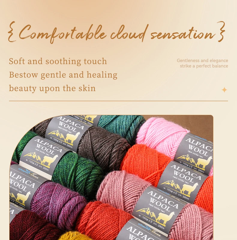 1 Beutel = 8 Stück = 800g. Sonderangebot: Hochwertiges Alpaka-Wollgarn, zart und weich, reizt die Haut nicht, mehrfarbige Garnknäuel für handgemachtes Stricken im Herbst und Winter, geeignet für Männer und Frauen, zum Herstellen modischer Geschenke, DIY-Stricksets, warme Pullover, Mäntel, Schals, Mützen, Handschuhe, Strickhosen und Kniewärmer. – Detail 11