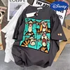 Disney Tigger T-shirt Cartoon Summer Couple's Casual Crew Neck Printed Breathable T-shirt Y2K Summer Cute Girls Short Sleeve Top 1