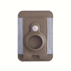Men's Magnetic Wallet - Premium PU Leather Card Holder with AirTag Slot (Coffee)