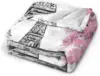 Paris Eiffel Tower Throw Blanket Ultra Soft Warm All Season Decorative Flannel Blankets for Bed Chair Car Sofa Couch Bedroom 4