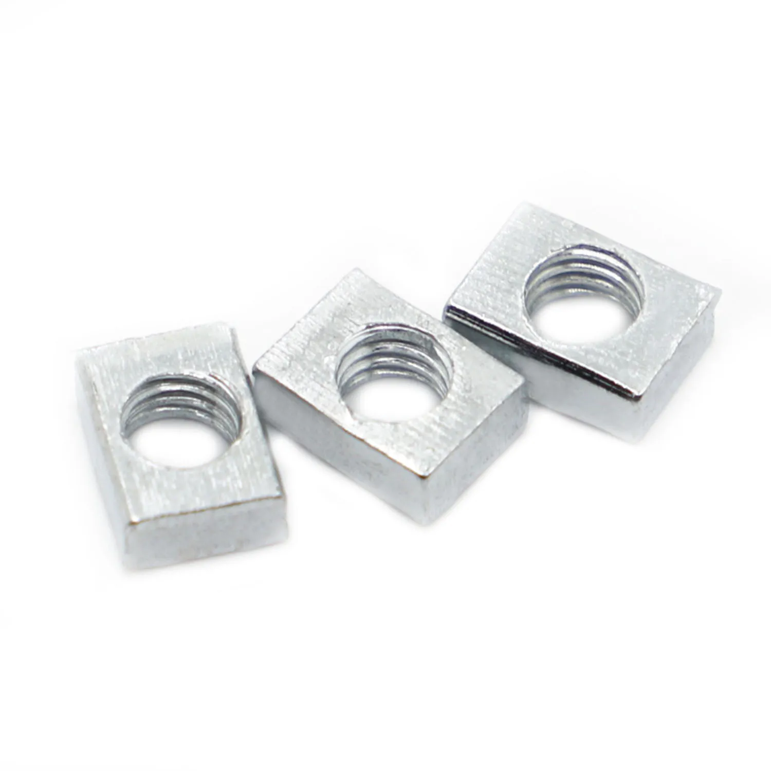 5-50pcs Thin Square Nut M3 M4 M5 M6 M8 Zinc Plated Steel Rectangular Nuts Slider Block for Aluminum Profile Accessory