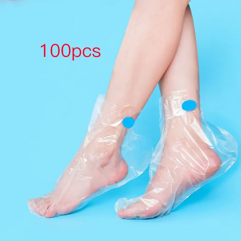 100 Pack Disposable Foot Mask Gloves Moisturizing Anti Crack Foot Covers Waterproof Covers