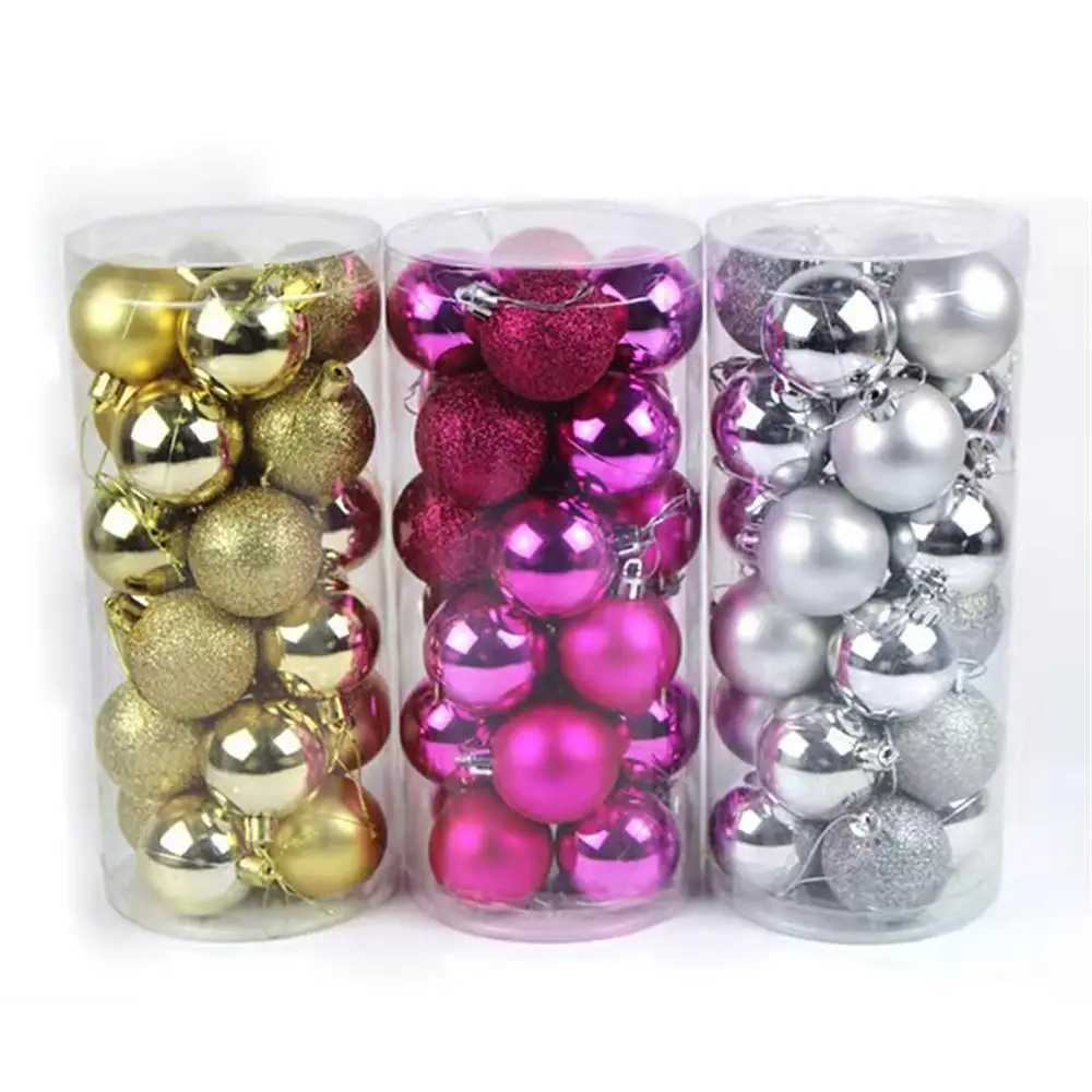 Description Picture 2 of itemChristmas Balls Shatterproof Unbreakable 6/4/3cm Plastic Balls Baubles Bulk Christmas Ornaments Set For Tree Decorations Festive