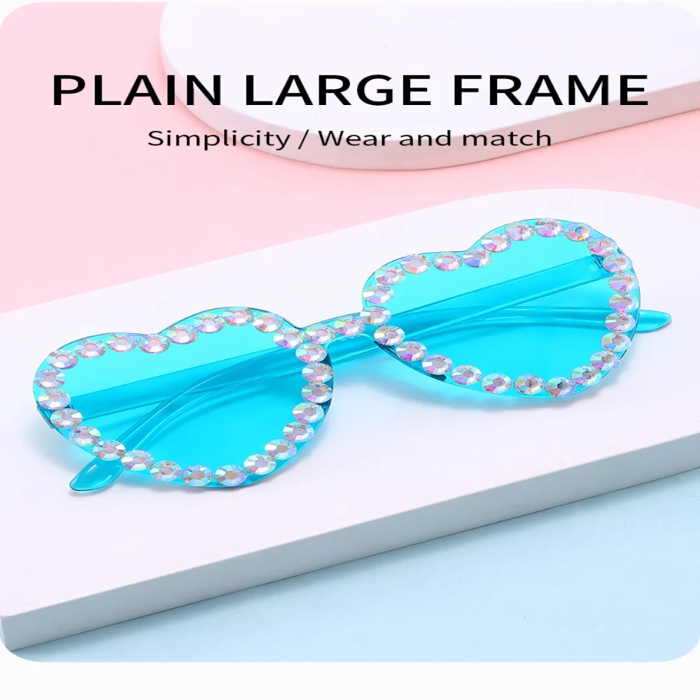 Lentes de Sol Rimless Corazón con Strass (UV400) Sc1caba1fd69a475e863ca9e2b8fd67a4X