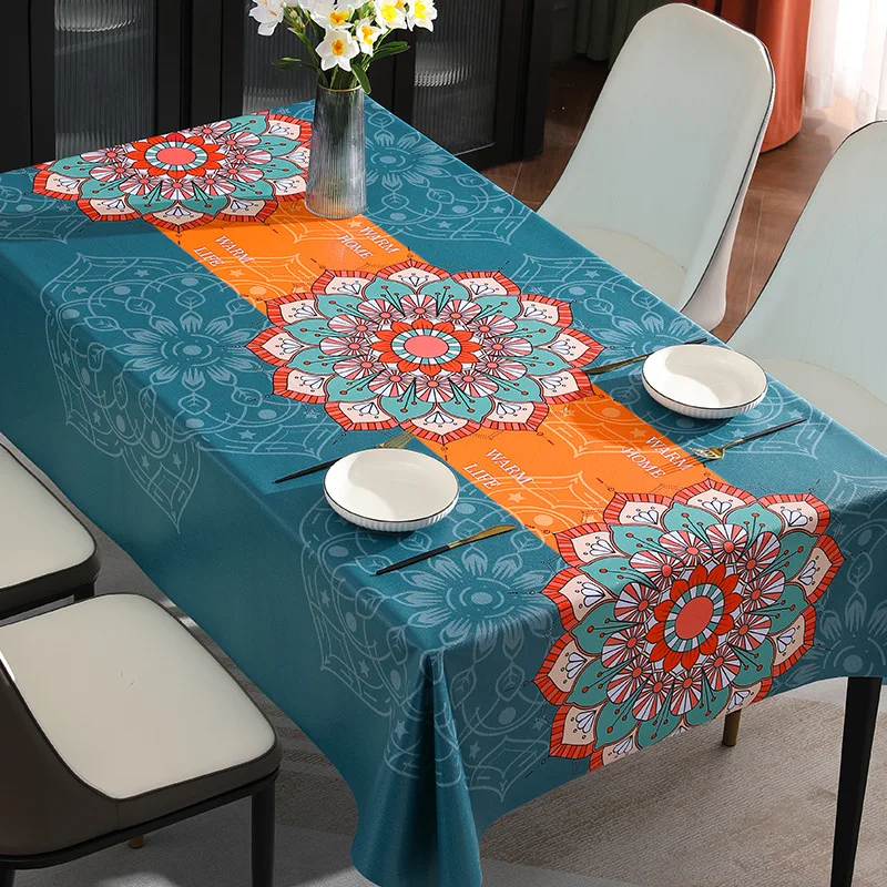 

Benzhi Fanhua Ethnic Style Atmosphere Sense Waterproof and Oil Proof Table Cloth Restaurant Table Mat Table Cloth стол обеденный