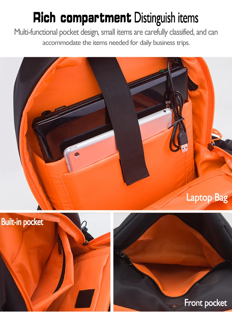 2024 New Fashion School Bags Men's Multifunction USB Waterproof Laptop Backpacks For Teenager Women Luxury Travel Male Mochila