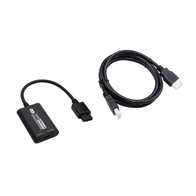 Convertisseur HDMI pour Nintendo Gamecube NGC N64 SNES SFC 1080p Upscaler  Adaptateur HDMI avec commutateur de rapport d'aspect 4:3/16:9 pour console