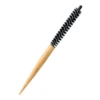 Small Round Hair Brush Wooden Handle Mini Round Hair Styling Brush for Short Hair Blow Drying 1