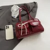 Fashionable Underarm Bow Bag for Women 2024 Korean Edition New Simple Leisure Pillow Bag Trendy Versatile Shoulder Bag 4