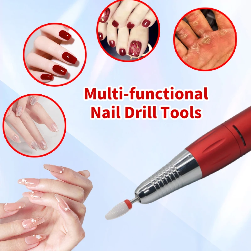 DDQ Nail Drill Machine with Ceramic Bit Set - 30000/35000RPM