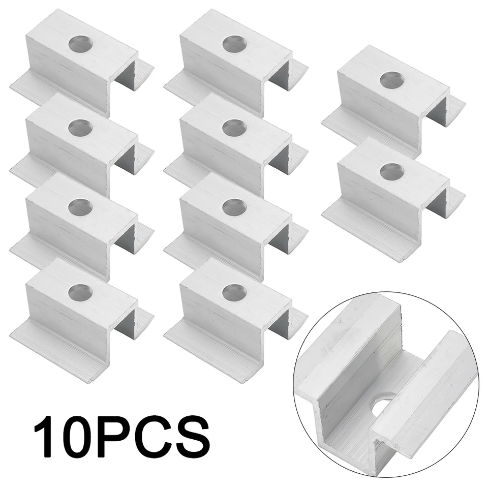 Accessori: Morsetto Centrale Per Pannello Solare Nero 20pz/Set