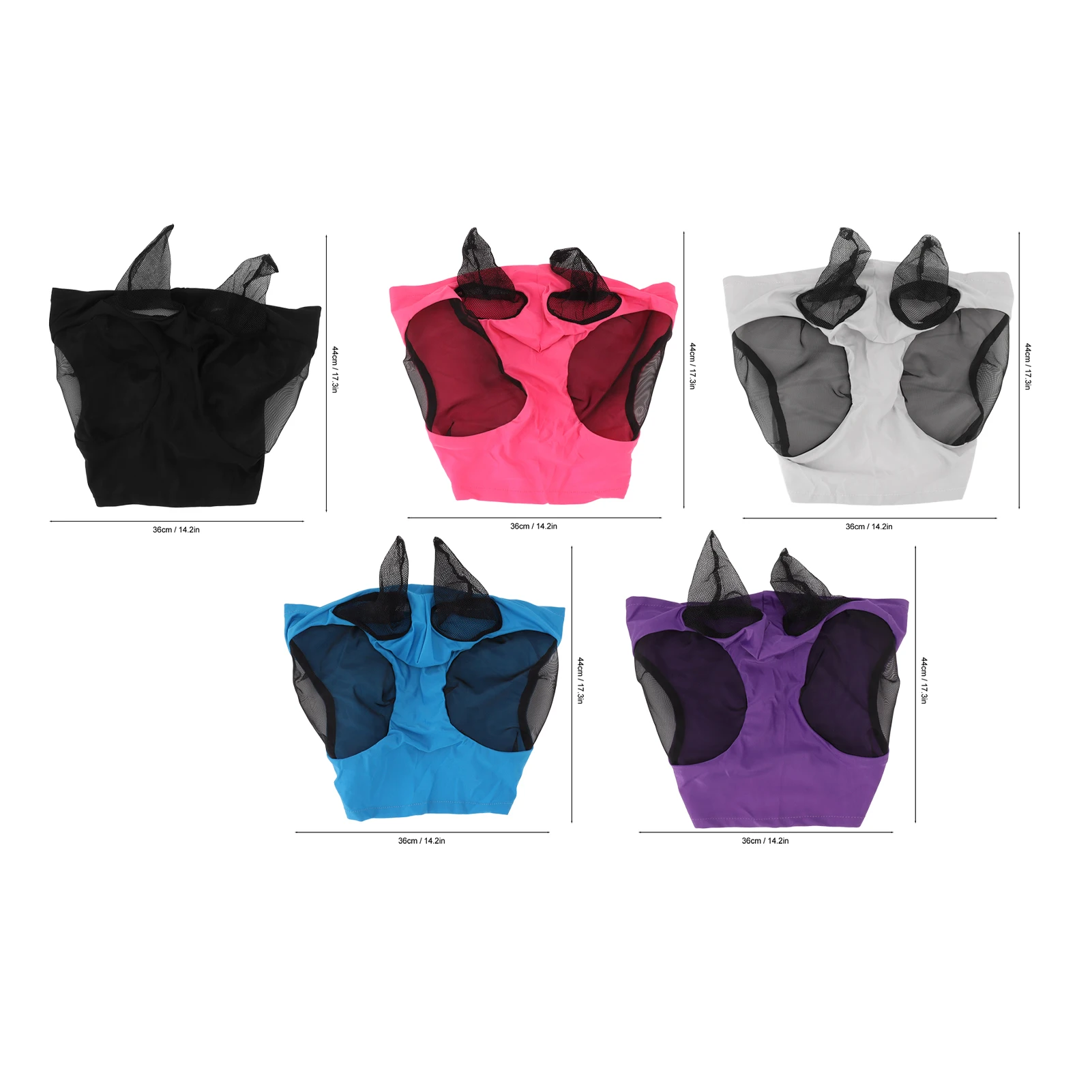 Horse Fly Mask with Ears Horse Mesh Fly Mask Breathable Elastic Face with Ears Riding Equestrian Equipment For horse fly mask