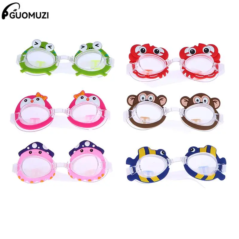 

1pc Silicone Kids Anti Fog Swimming Glasses Diving Surfing Goggles Cartoon Design For Boys Girls Bathing Summer Swim Eye Wear