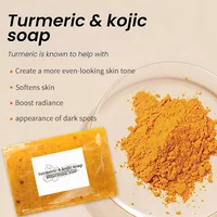 Savon blanchissant au curcuma et à l'acide kojique, 100g, pour les taches foncées, hydratant en profondeur, contrôle de l'huile et lavage du corps hydratant au gingembre 3
