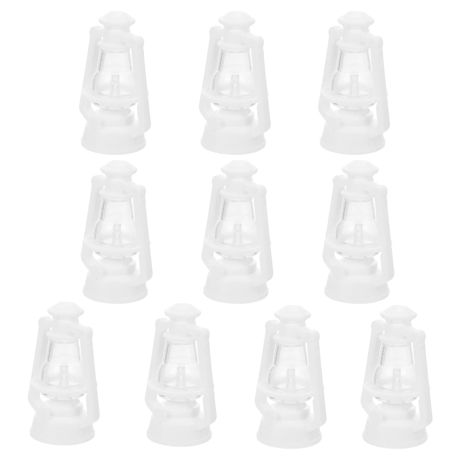 Mini Kerosene Lamp Xmas Decor Lantern Light Adorn Shaped Christmas Ornament Model Miniature Tree Hanging 10 Pcs