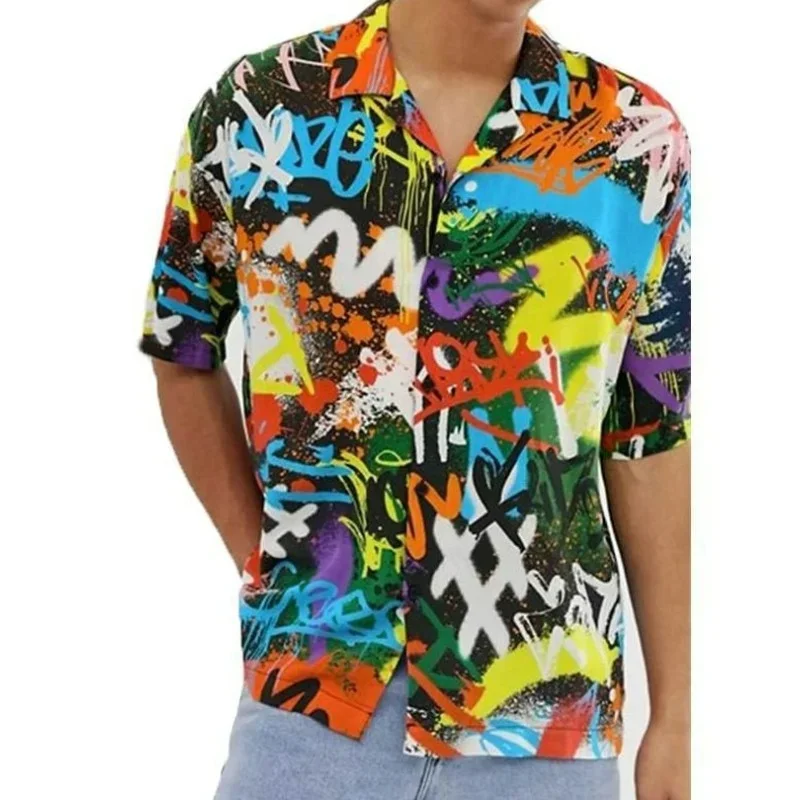 Men Clothing 2022 Summer New Men\'s Short-sleeved Printed Shirts Hawaiian Beach Fashion Lapel Men\'s Shirts