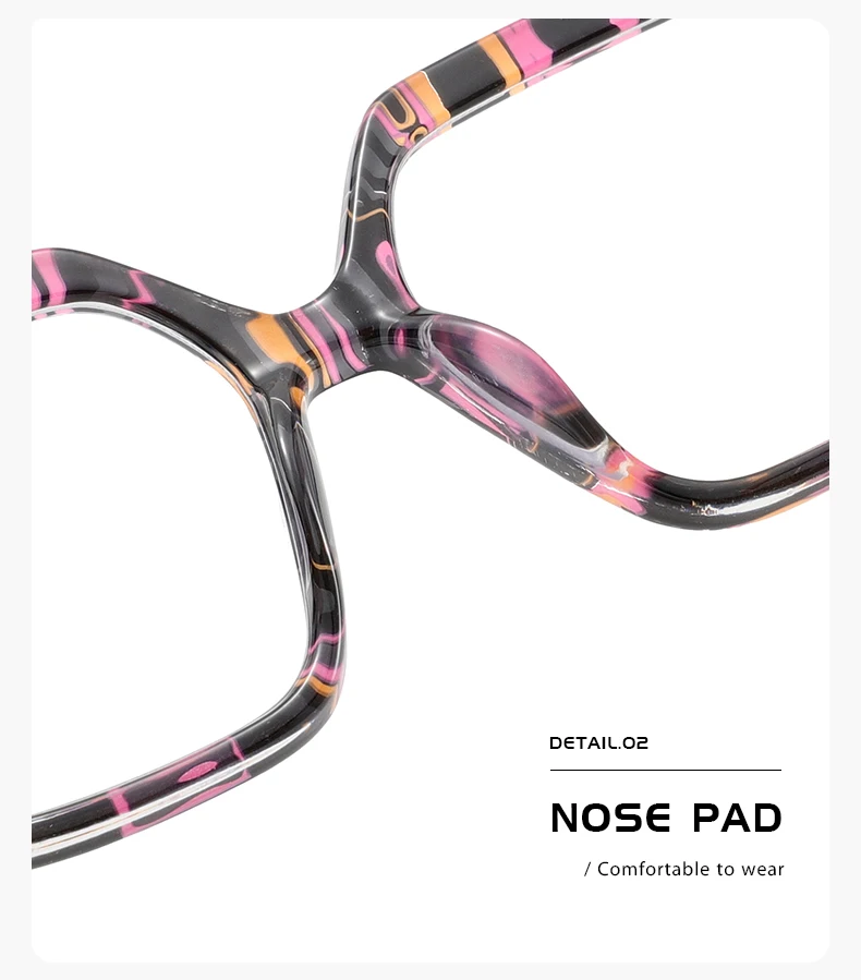 Klassischer gestreifter Cat-Eye-Quadratrahmen für Damen, strukturierter Anti-Blaulicht-Brillenrahmen, dekorative Damenbrille im Bohemian-Stil für Pendler und Streetstyle, geeignet für Büro, Computer und Gaming. – Detail 6