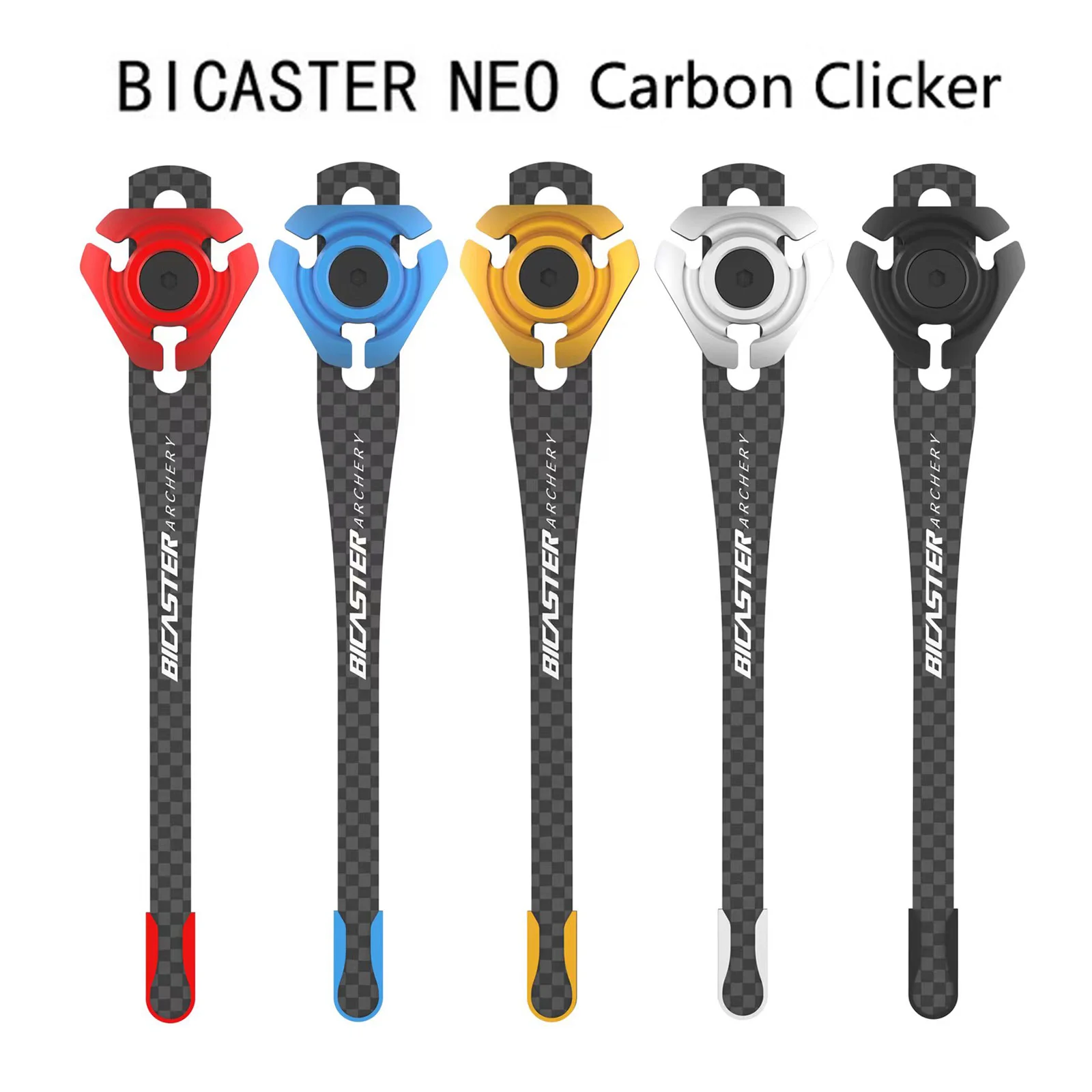 

BICASTER NEO Archery Carbon Clicker Aluminum + 1K Carbon Bow Signal Sheet 0.6mm Thickness+G1 Sight Stand Clicker Bracket
